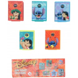 Set Completo 5 Diverse MINI PROIETTORI Scenette FILM Disney LILO E STITCH Originali TOMY Gashapon