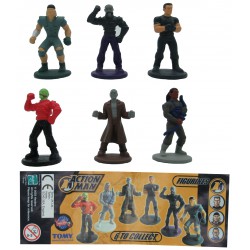 ACTION MAN Set 6 Figure Personaggi Collezione 5cm TOMY Gashapon