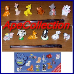 RARO Complete Set 12 Mini Figures 3cm ANIMAL FRIENDS Original DISNEY Premium Prizes ZAINI