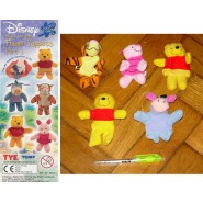 SET 7 Figure WINNIE POOH EGGCHAPS Danglers Pimpi Tigro Eeyore etc. DISNEY TOMY