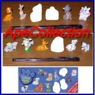 RARO Set 9 Mini Figures 3cm ANIMAL FRIENDS Original DISNEY Premium Prizes ZAINI