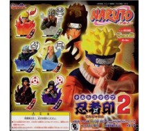 RARO Set 6 FIGURE 6cm Timbro Stampino NARUTO STAMPS PART 2  Gaara GASHAPON Bandai