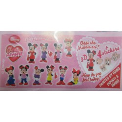 RARO Set 10 Mini Figure 3cm 3D Fashion Collection I Love Minnie Originale DISNEY Sorpresine ZAINI