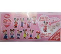 RARO Set 10 Mini Figures 3cm 3D Fashion Collection I Love Minnie Original DISNEY Premium Prizes ZAINI