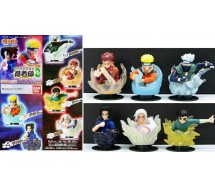 RARO Set 6 FIGURE 6cm Timbro Stampino NARUTO STAMPS PART 3 Kakashi Sasuke GASHAPON Bandai