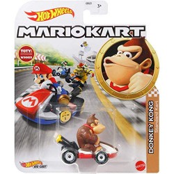 Modellino DieCast KART 5cm DONKEY KONG Sports Coupe da SUPER MARIO KART Scala 1:64 Originale Hot Wheels