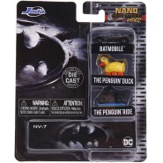 BATMAN CARS Set 3 MINI Car Models 4cm Batmobile Penguin Duck Ride NANO Blister NV-7 Original JADA TOYS DieCast