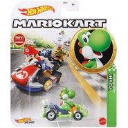 Die Cast Modellino KART di YOSHI versione Pipe Frame da SUPER MARIO KART Scala 1:64 5cm Hot Wheels