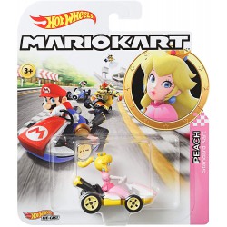 Die Cast Model PEACH STANDARD KART From SUPER MARIO Scale 1:64 5cm Hot Wheels