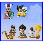 RARO SET 5 Figure DRAGON BALL Z Gashapon IMAGINATION PETIT Auto Versione Gialla BANDAI Japan