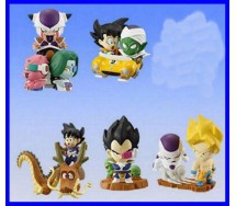 RARO SET 5 Figure DRAGON BALL Z Gashapon IMAGINATION PETIT Auto Versione Gialla BANDAI Japan