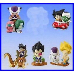 RARO SET 5 Figure DRAGON BALL Z Gashapon IMAGINATION PETIT Auto Versione Rossa BANDAI Japan