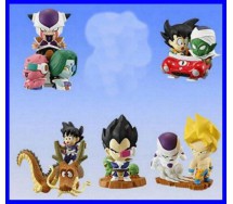 RARO SET 5 Figure DRAGON BALL Z Gashapon IMAGINATION PETIT Auto Versione Rossa BANDAI Japan