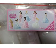 RARO Set 9 Mini Figure 3cm Principesse Eleganti Vestiti Colorati Originale DISNEY Sorpresine ZAINI