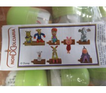 RARO Set 8 Mini Figure 3cm Winnie The Pooh Originale DISNEY Sorpresine NORD DOLCIARIA