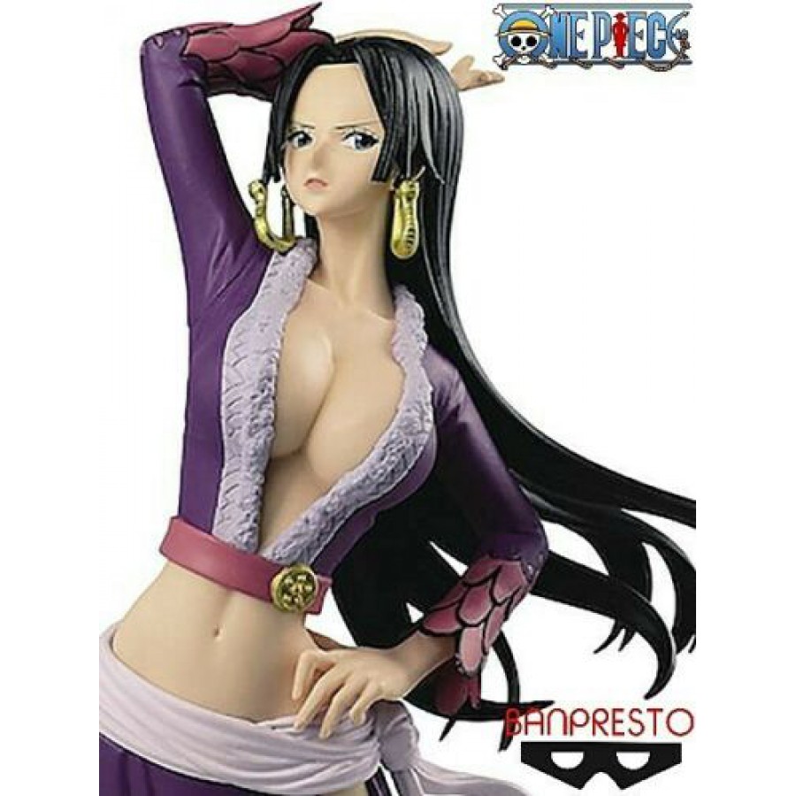 One Piece Figure 25cm Boa Hancock Version B Purple Dress Glitter Glamours Banpresto Apecollection