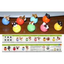 RARE Set 8 Mini Figures THE DOG on BALLS Dog Species ORIGINAL Giochi Preziosi