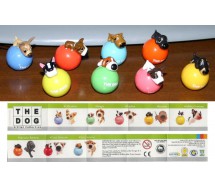 RARO Set Completo 8 Mini Figure THE DOG su PALLINA Sempre In Piedi  Razze Canine ORIGINALI Giochi Preziosi