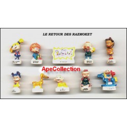 CAPITAN TITTI Looney Tunes IN BARCA Raro SET 10 Mini FIGURE 3cm Porcellana FEVES Francia