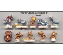 TOM e JERRY RELIEF  French Set 7 Cute PORCELAIN Mini Figures RARE Feves