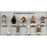 IL SIGNORE DEGLI ANELLI PARTE 1 Raro SET 9 Mini FIGURE 3cm Porcellana FEVES Francia