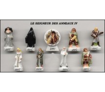 IL SIGNORE DEGLI ANELLI PARTE 1 Raro SET 9 Mini FIGURE 3cm Porcellana FEVES Francia