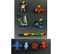 THE SIMPSONS Rare Set 4 DieCast MINI VEHICLES Original