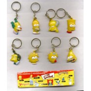 THE SIMPSONS Platsic 3D PORTRAIT KEYRING Set 8 MINI Figures ORIGINAL Vergan ITALY