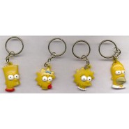 THE SIMPSONS Plastic 3D PORTRAIT KEYRING Lot 4 MINI Figures ORIGINAL Vergan ITALY