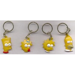 THE SIMPSONS Plastic 3D PORTRAIT KEYRING Lot 4 MINI Figures ORIGINAL Vergan ITALY