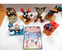 COMPLETE SET 6 FIGURES Mini Figure LOONEY TUNES Free Riders Collection ORIGINAL Taz Duffy Duck Tweety Bugs Bunny