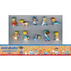 RARE Set 10 Figures CICCIOBELLO Original DOLCI PREZIOSI ITALY Trading Figures