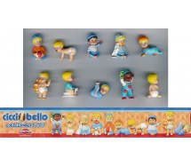 RARE Set 10 Figures CICCIOBELLO Original DOLCI PREZIOSI ITALY Trading Figures