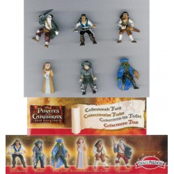 RARE Set 6 Figures PIRATES OF THE CARIBBEAN Original DOLCI PREZIOSI ITALY Trading Figures