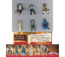 RARE Set 6 Figures PIRATES OF THE CARIBBEAN Original DOLCI PREZIOSI ITALY Trading Figures