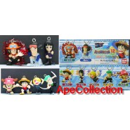 RARO Set 7 Trading Figures ONE PIECE Gashapon Part 12 Keychain Figure ORIGINALI BANDAI JAPAN Nuove Danglers