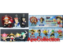 RARO Set 7 Trading Figures ONE PIECE Gashapon Part 12 Keychain Figure ORIGINALI BANDAI JAPAN Nuove Danglers