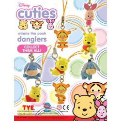 Set 8 Figure WINNIE POOH Danglers CUTIES EDITION Laccetti ORIGINALI Tomy Gashapon