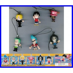 ONEPIECE Complete Set 6 FIGURES With Dangler SWING MASCOT Gashapon BANDAI