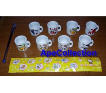 SET 8 Mini MUG CUP COLLECTION 2 HELLO KITTY Bandai