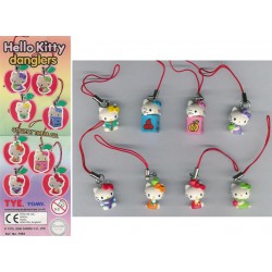 HELLO KITTY Danglers Set 8 Mini Figures 2cm BANDAI Gashapon