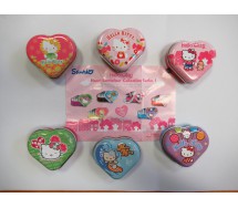 SET 6 Different Empty Containers HELLO KITTY HEART CONTAINER Serie 1