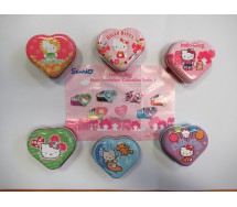 SET 6 Diversi Contenitori Vuoti HELLO KITTY HEART CONTAINER Serie 1