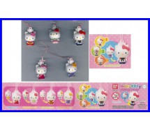 HELLO KITTY MORPHING SWING Set 5 Figure Con Laccetto Cellulare BANDAI Danglers