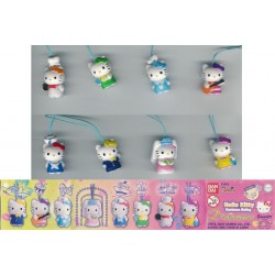 HELLO KITTY Costume Swing DREAMS Set 8 Figure Con Laccetto Cellulare BANDAI Sanrio