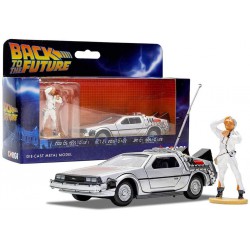 Modello DELOREAN con FIGURA Doc Brow RITORNO AL FUTURO Scala 1/36 BTTF Originale CORGI CC05503 