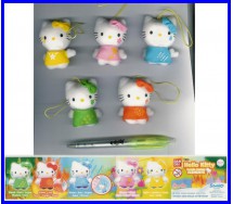 HELLO KITTY PLUSH SWING ELEMENTS Set 5 Peluche 4cm Portachiavi  BANDAI SANRIO