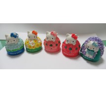 RARO SET 5 Figure CERAMICA  HELLO KITTY MAGNETS Gasha BANDAI JAPAN