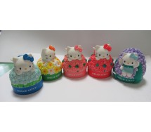 RARO SET 5 Figure CERAMICA  HELLO KITTY MAGNETS Gasha BANDAI JAPAN