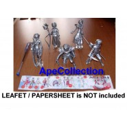 Raro SET 5 Figure Collezione 8cm .HACK Videogioco HACK PART 2 Versione SILVER  Originali BANDAI Gashapon